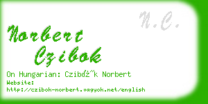 norbert czibok business card